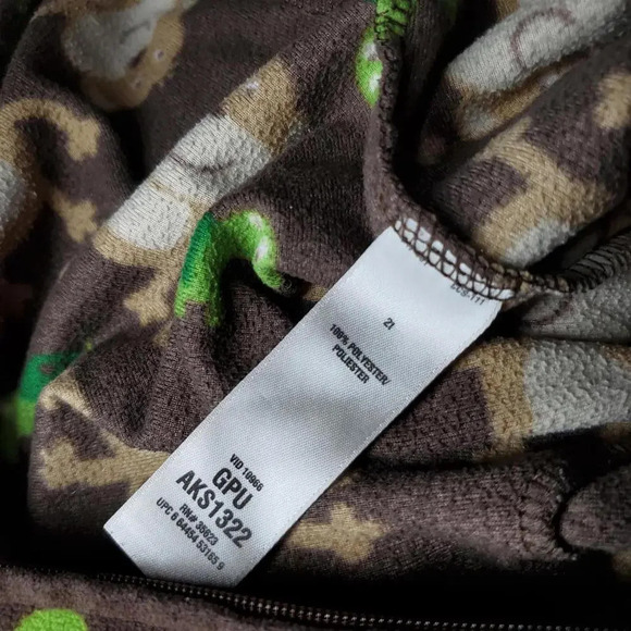 Carter's Size 2T Monkey Turtle Fleece Footed One Piece Sleeper Brown EUC - Picture 6 of 12